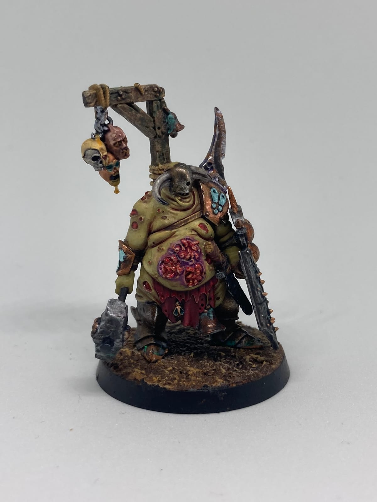 Un guerrero de Nurgle hinchado